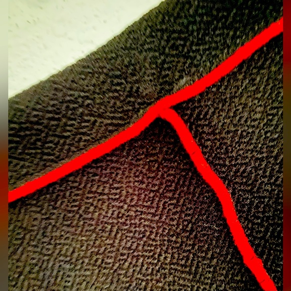 IC Connie K Lagenlook Asian Print Top Asymmetrical Artsy Black Red Blouse - Picture 8 of 9